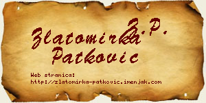 Zlatomirka Patković vizit kartica
